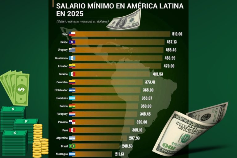 Top 10 Maiores Salários Mínimos da América Latina em 2025 (Conversão em Dólar)