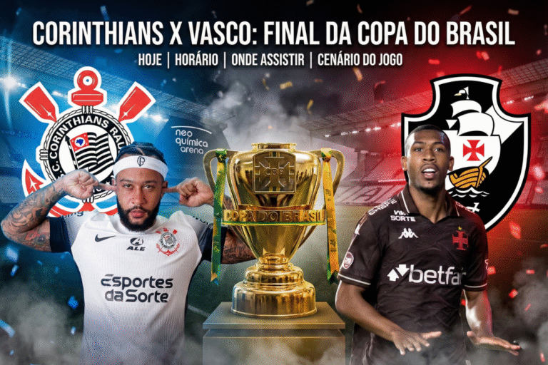 Corinthians x Vasco na final da Copa do Brasil: horário, onde assistir e cenário do jogo de hoje